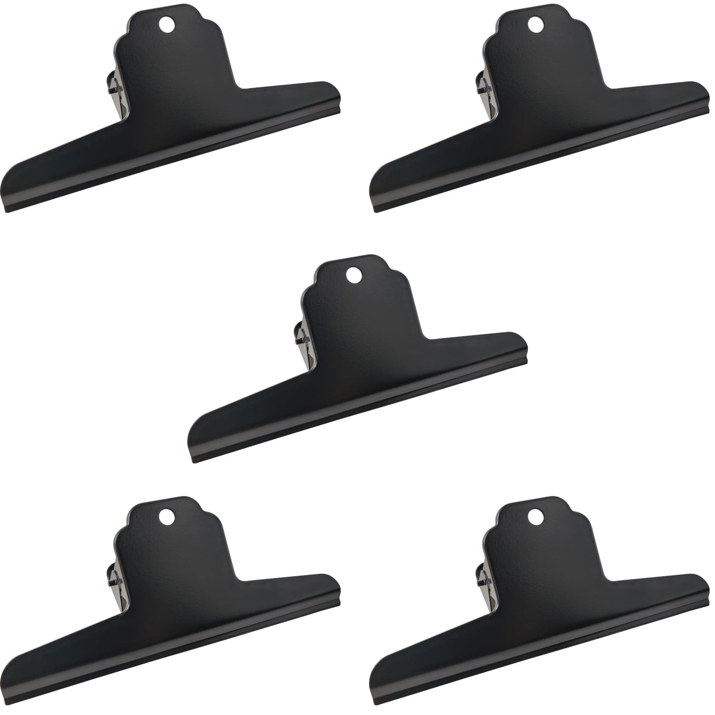 CARLKEMIAN Large Metal Bulldog Clips, 5 PCS Extra Large Jumbo 7 Inch Giant Binder Clips for Chips and Other Food Bags, Work, Art, Office and Kitchen