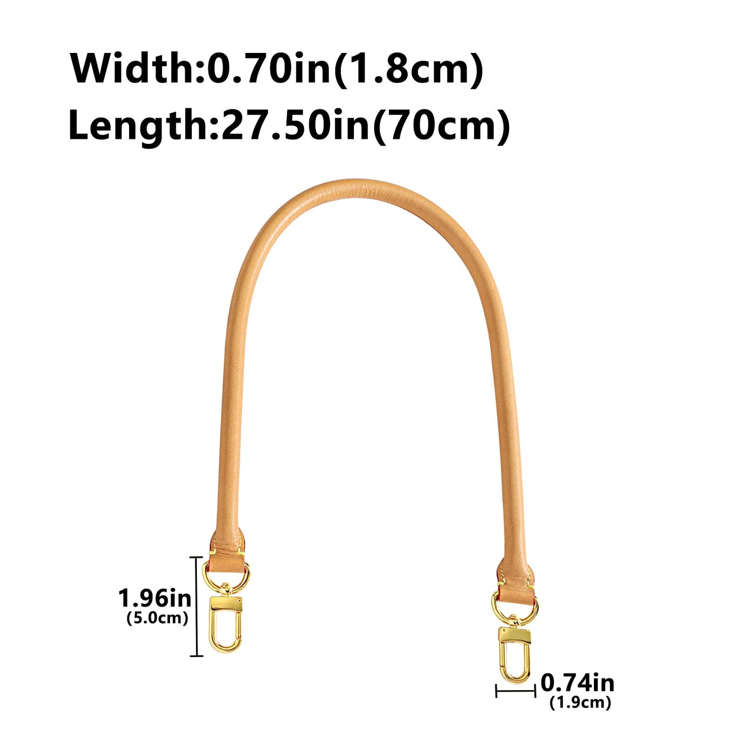 HUXRY CARCH Vachetta Leather Shoulder Strap Replacement,Bags Strap Fit for Graceful Damier Speedy 25 30 Handbags 27.5inches(Beeswax)