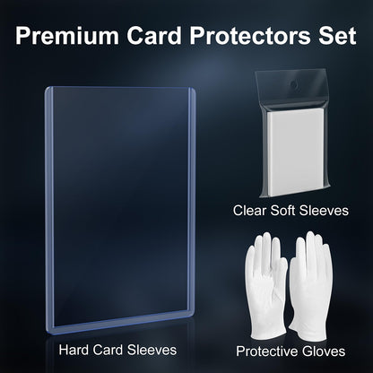 25 Count 55pt Top Loaders for Cards, 3"x4" Thick Toploaders with Soft Thick Card Sleeves for Baseball, Basketball, Football Cards