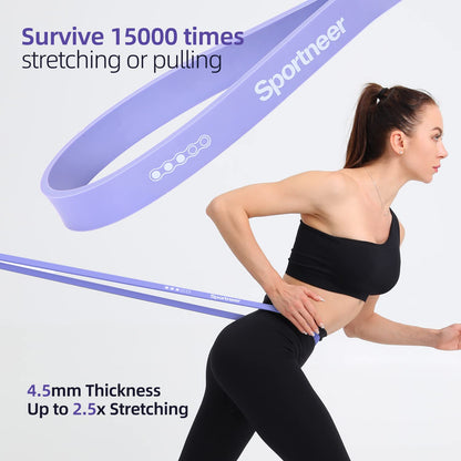 Resistance Bands for Working Out Women, Sportneer 5-130lb Exercise Bands 5 Levels Pull Up Bands with Handles & Door Anchor - Resistance Bands for Physical Therapy Stretching & Resistance Training