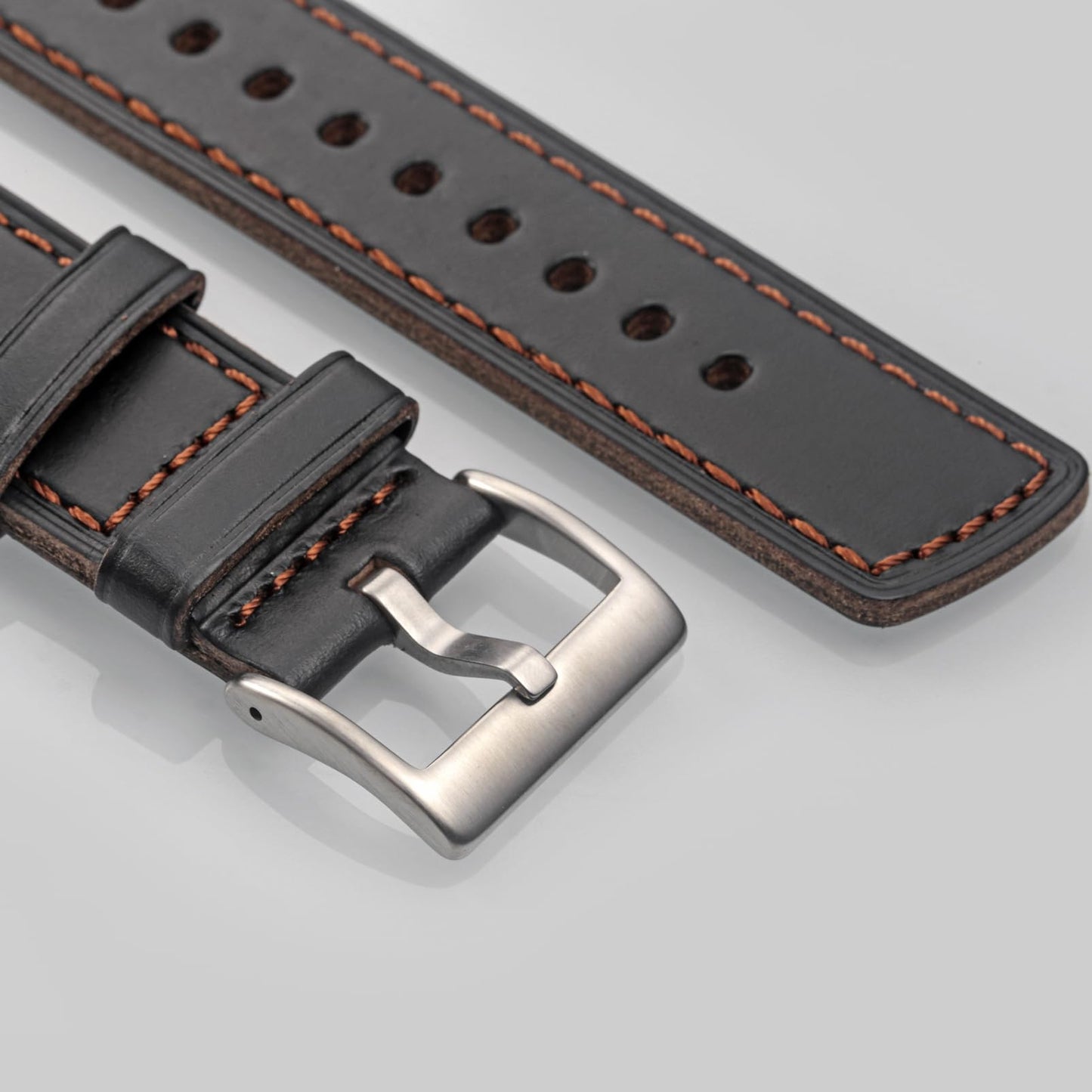 hemsut h Soft Leather Watch Bands for Men, Horween Quick Release Leather Watch Strap Vintage Watch Replacement Wrap of 22mm
