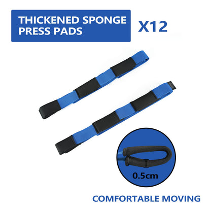 Ytonet Moving Straps, 2-Person Lifting and Moving System with 12 Comfortable Thickened Sponge Pads, Lifting Straps for Move Furniture, Appliances, Heavy Objects up to 800 lbs, Wire Rope Slings Blue