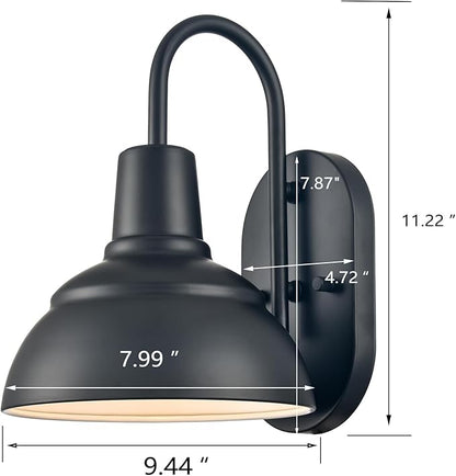 Moose Outdoor Porch Light Fixture Gooseneck Barn Light Outdoor Black Patio Light Exterior for Garage Porch