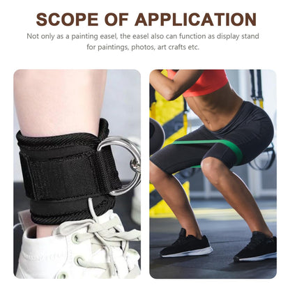 SUPVOX 2Pcs Gym Ankle Straps for Cable Machine: Padded Leg Kickback Straps with Heavy-Duty D-Rings for Glute, Hamstring and Hip Strength Training