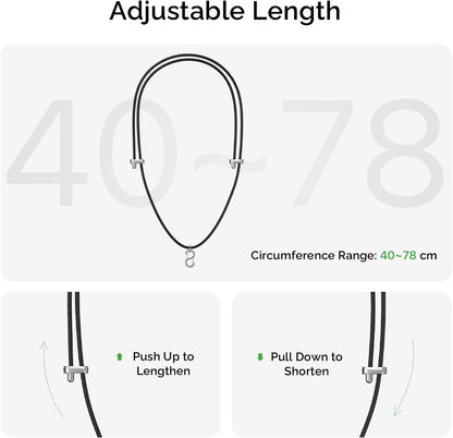 NotePin AI Voice Recorder, Voice Recorder with Adjustable Wearable Strap & Neck Strap Lanyard, Transcribe & Summarize with AI Technology, 64GB Memory