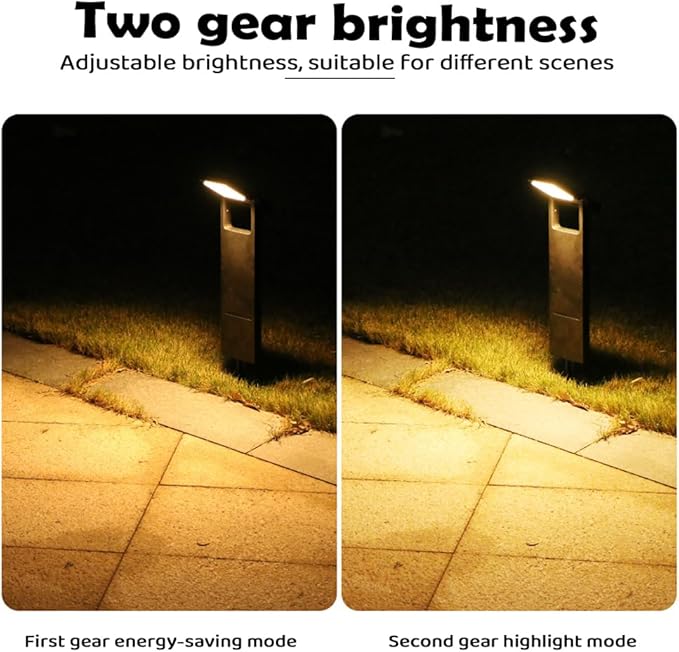Outdoor Solar Garden Light, Solar Powered Landscape Spot Light with IP65 Waterproof, 2 Lighting Modes Pathway Decorative Light for Yard Lighting