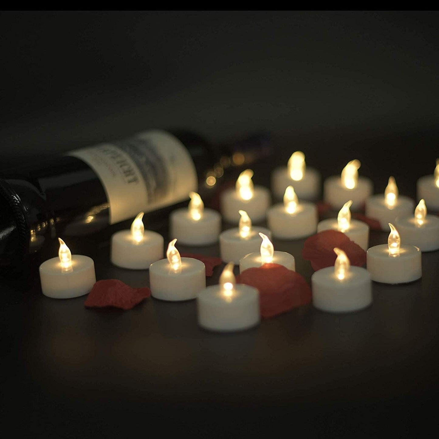 Nancia LED Tea Lights Candles- 50PACK Flameless Candles Realistic and Bright Flickering Long Lasting 200Hours for Holiday Celebration,Home Decoration Warm White