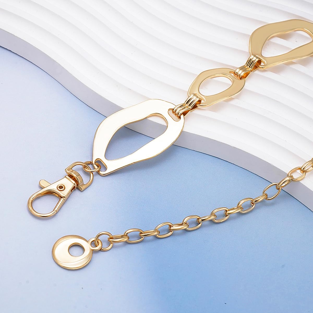 Suyi Waist Chain for Women Ladies Chunky Chain Belt for Dresses 150CM Gold 2