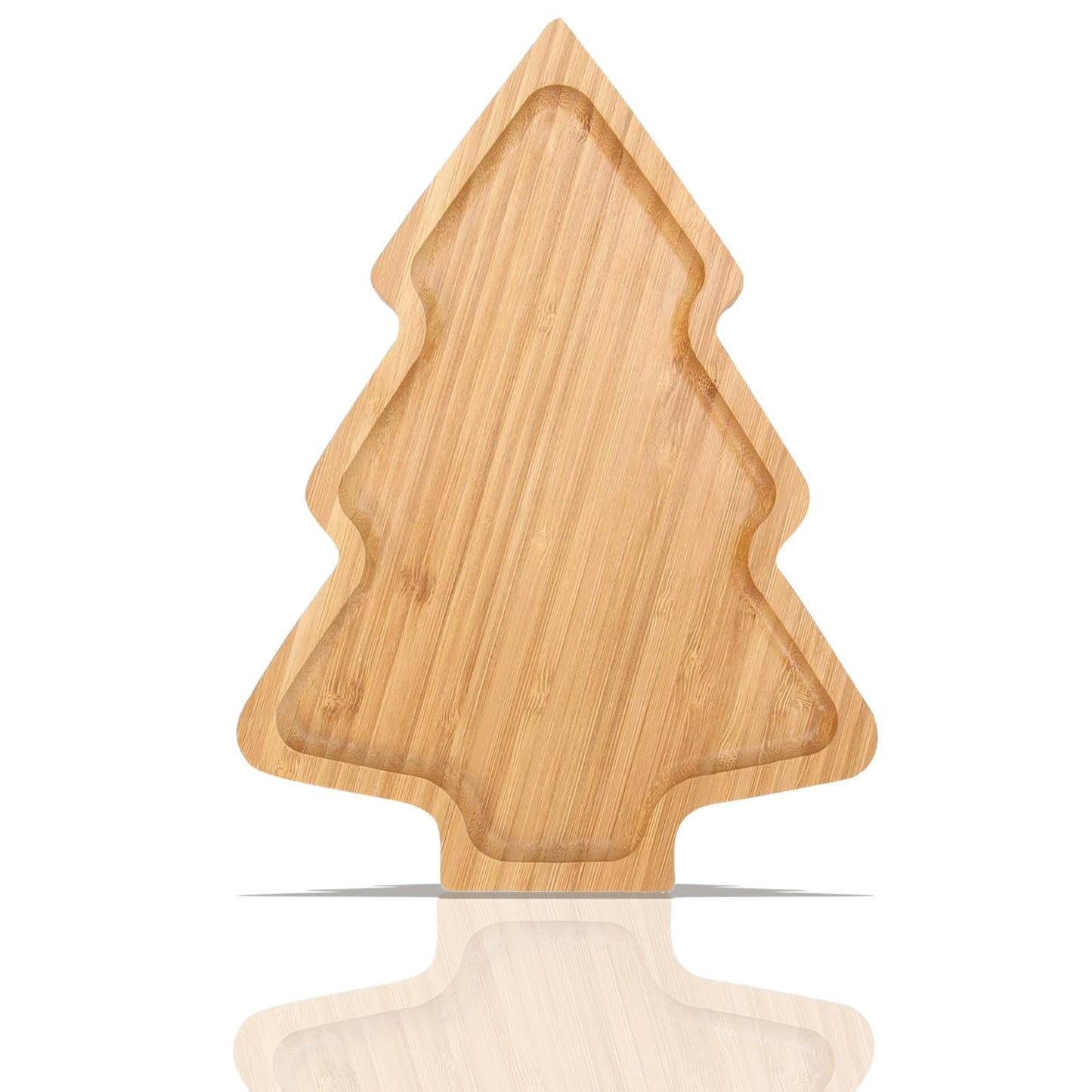 Christmas Tree Charcuterie Board, Bamboo Holiday Cheese & Serving Tray, Tree-Shaped Cutting Board for Appetizers, Fruit, Desserts & Cookies, Wooden Kitchen Platter, Gift for Holiday Parties
