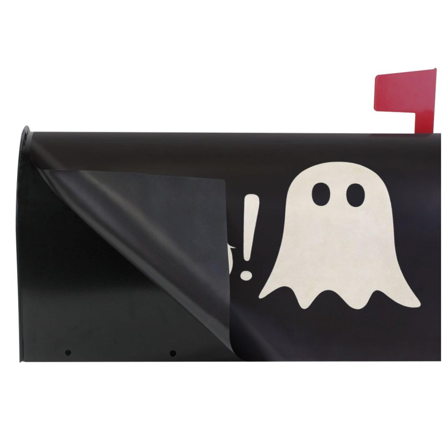 Wamika Halloween Ghost Boo Magnetic Mailbox Covers Spooky Skull Skeleton Black Mailbox Cover Over Size Full Magnet Garden Yard Porch Mail Boxes Cover Holiday Decorations 25" L x 21" W