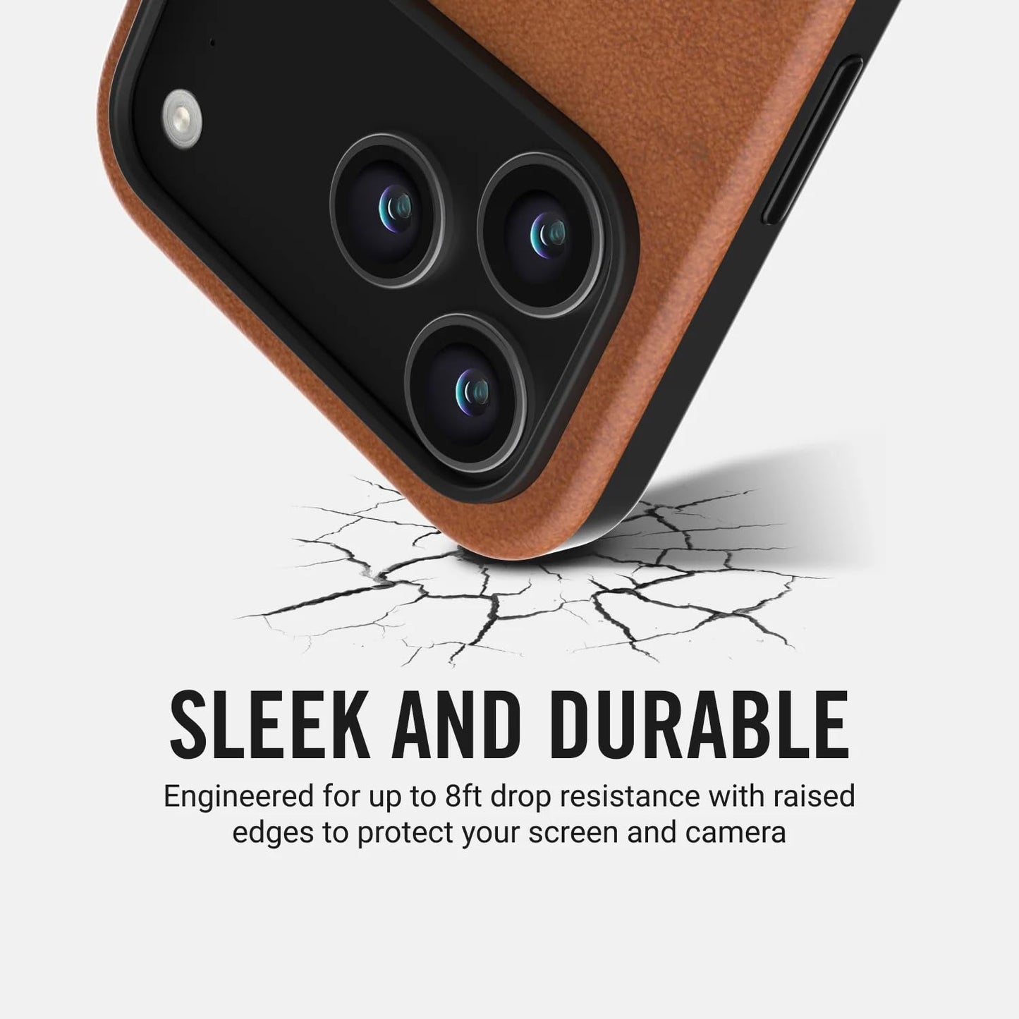 Ridge Case Compatible with iPhone 17 PRO - Compatible with MAGSAFE & Wireless Charging, Aluminum Control Buttons, Dual-Layer Construction, TPU Bumper with Drop Protection (Tobacco Brown)