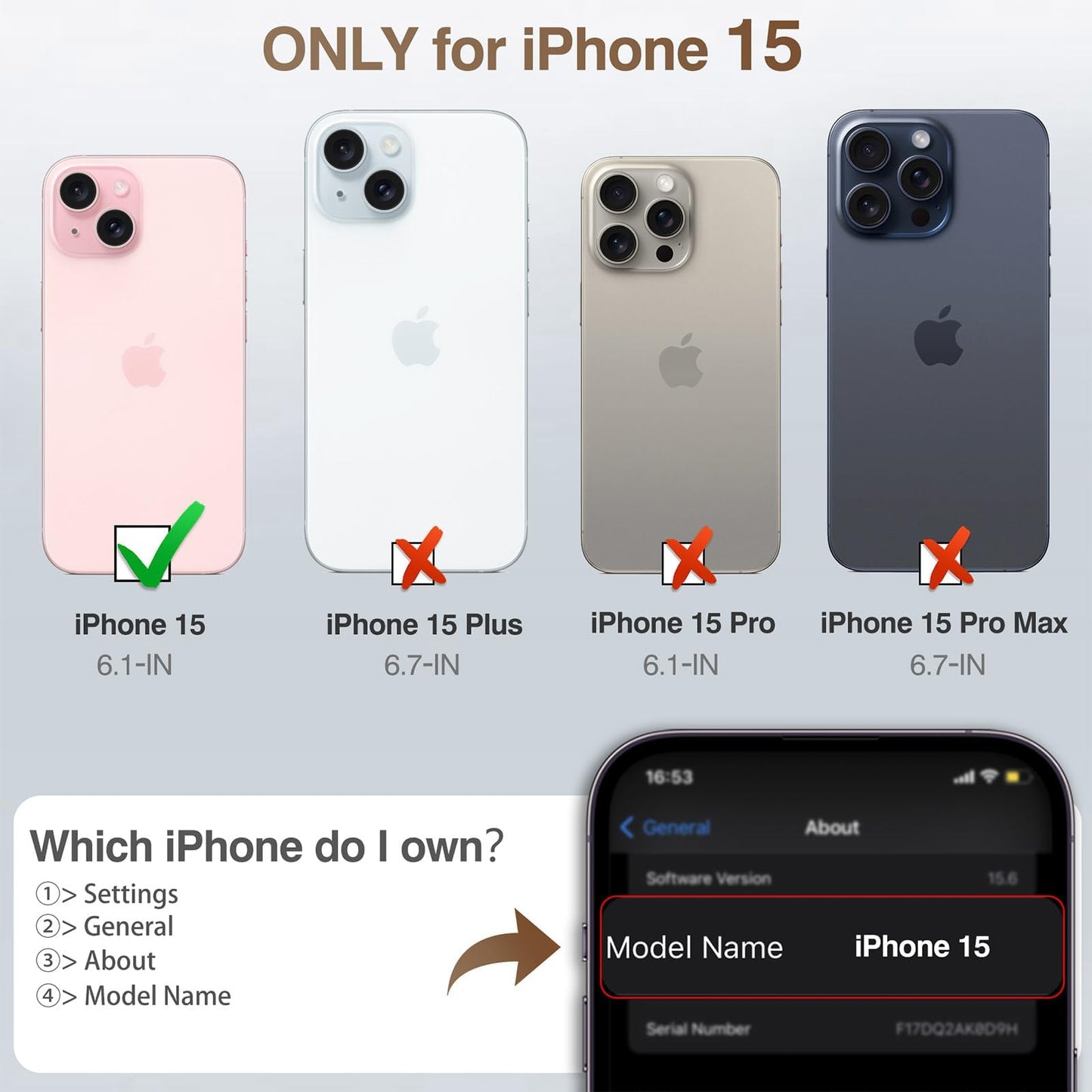 LOHASIC Compatible with iPhone 15 Case, Luxury Elegant Leather Business Classic Soft Grip Back Cover Full Body Protective Shockproof Back Cover Phone Cases for iPhone 15 6.1 inch - Brown