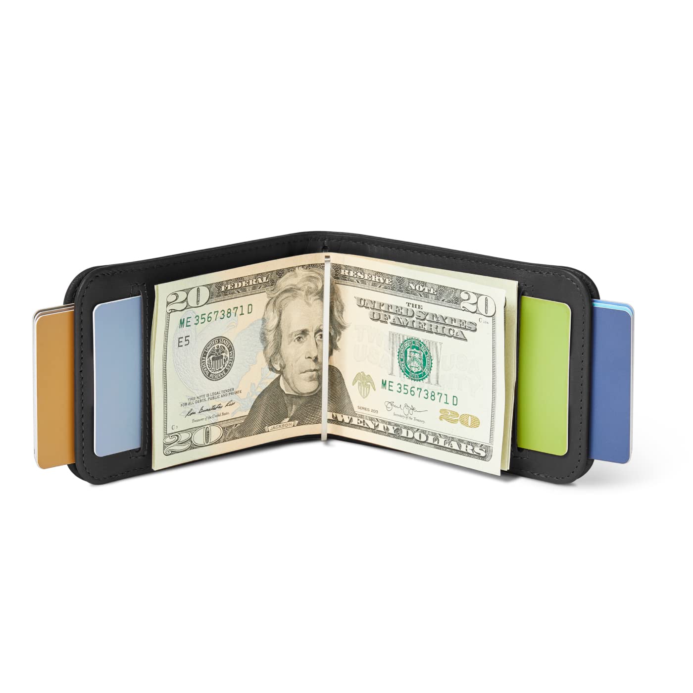 Distil Union Wally 5.0 with MagLock - Slim Bifold Wallet for Men with Money Clip, Premium Leather – Minimalist Card Holder - Holds 14 Cards & 30 Bills - Black