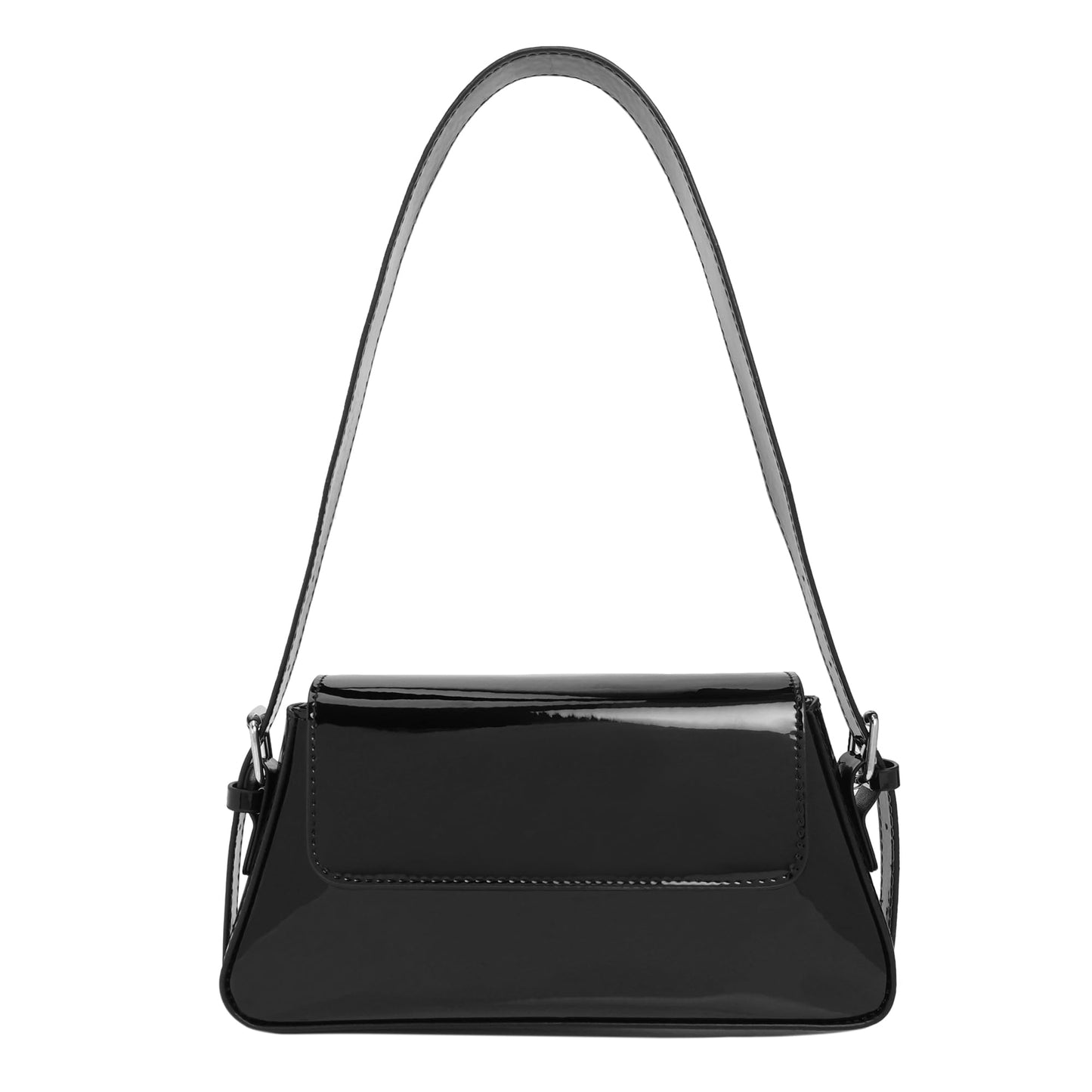 Women Small Shoulder Bag Cute Hobo Tote Handbag Evening Clutch Bag Y2k Sparkly Silver Purse for Party Prom Wedding (Black)