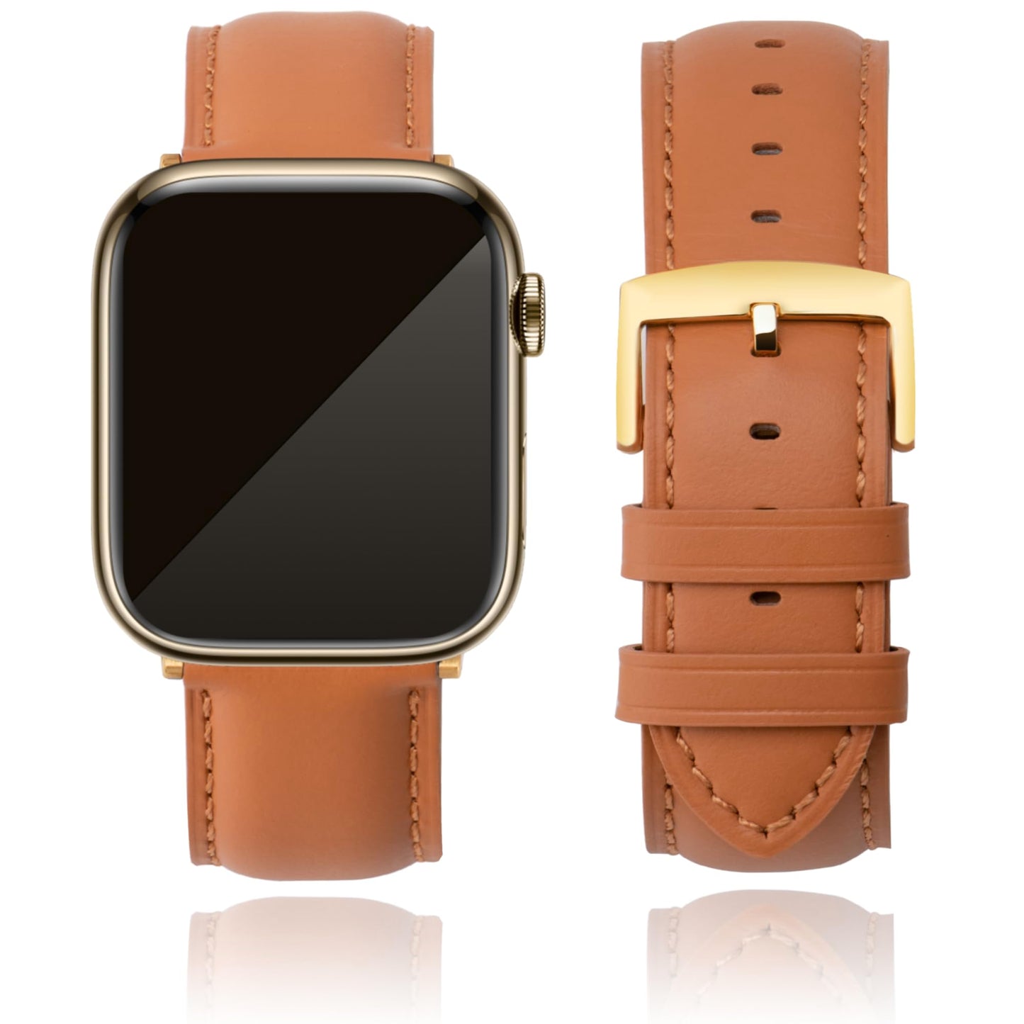 CORROPELLE Leather Watch Bands Compatible with Apple Watch 49mm 46mm 45mm 44mm 42mm, Top Grain Genuine Leather Straps Replacement Band for iWatch Series 11 10 9 8 7 6 5 4 3 2 1 SE3/2/1 Ultra3/2/1