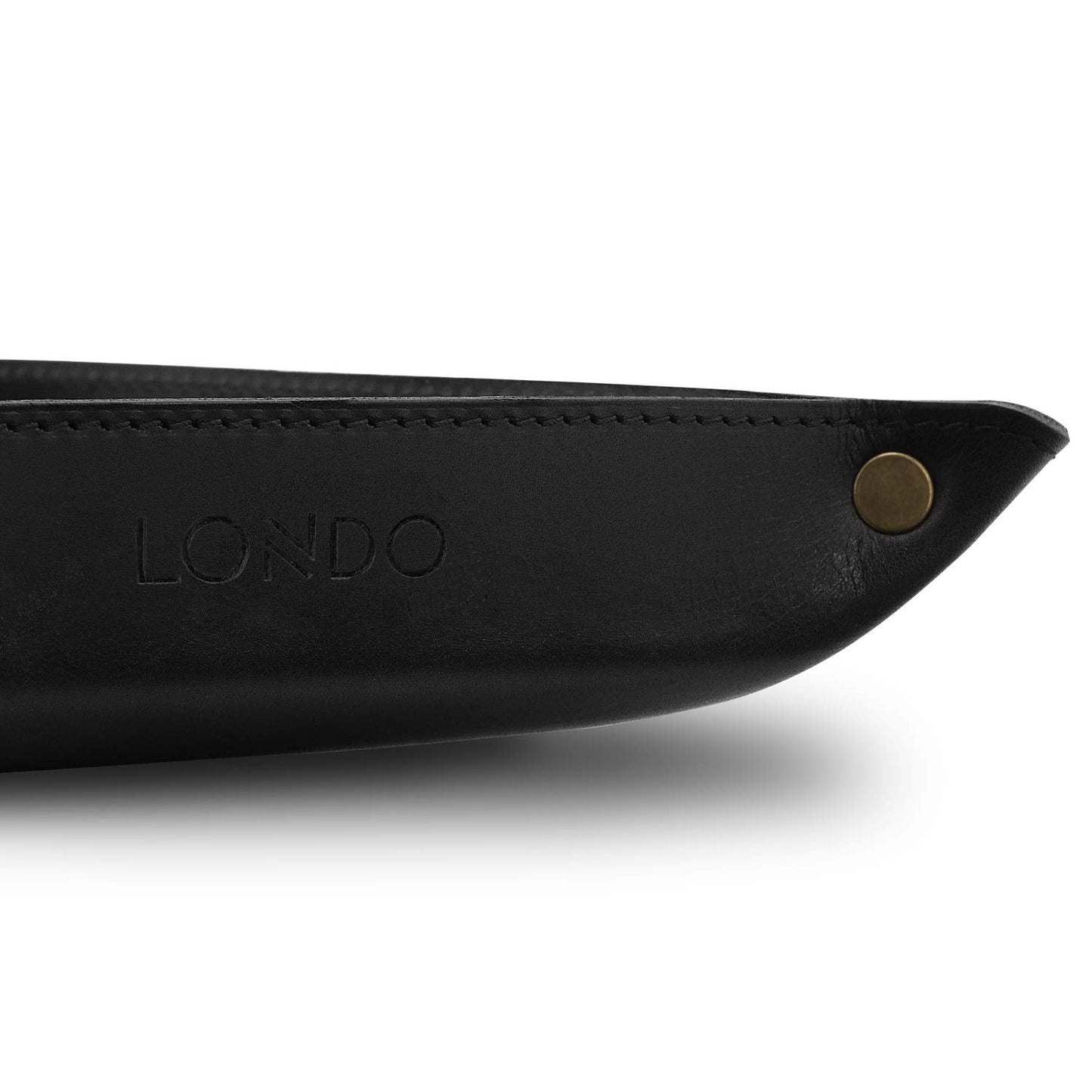 Londo Genuine Leather Tray Organizer - Practical Lightweight Water Resistant Computer Table Desk Storage Box for Wallets, Watches, Keys, Coins, Cell Phones and Office Equipment