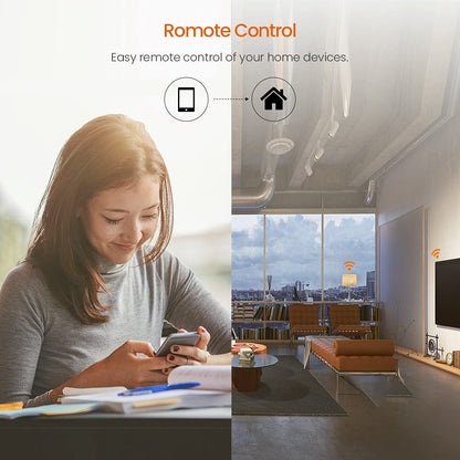 TENDA SP6 Smart Plug WiFi Outlet Switch, Works with Alexa & Google Assistant for Voice Control, Remote Control via App, Timer & Schedule Function, 15A Easy Install, Compact Design, FCC ETL Certified