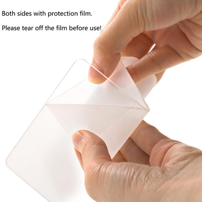 Hedume 12 Pack Business Card Holder for Desk, Office Acrylic Business Card Table Top Display Holders, Clear Name Card Holder Stand, Capacity: 50 Cards