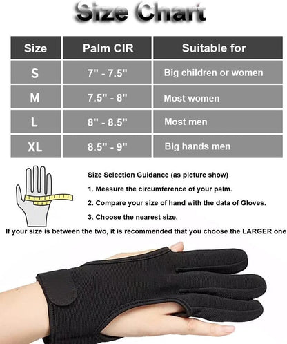 3 Finger Archery Glove - Leather Shooting Protector for Men & Women | Genesis Bow Accessories
