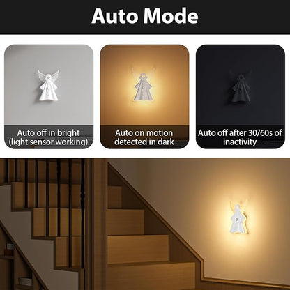 WOBANE 2PCS Night Lights Motion Sensor,Rechargeable LED Light with Remote,18 Colors Dimmable RGB Night Lamp,Battery Operated Touch LED Lighting for Kids,Stairs,Bedroom,Hallway,Gifts