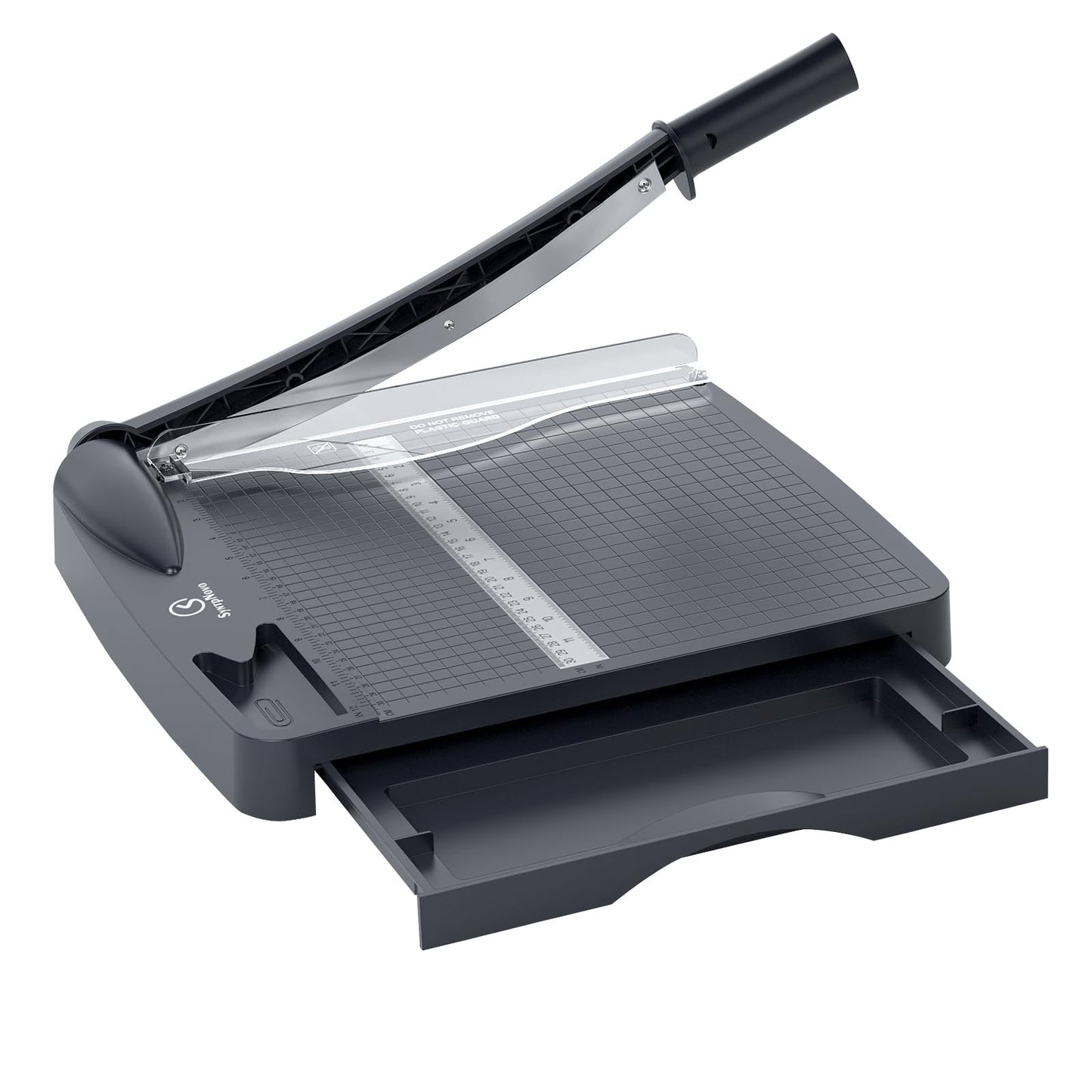 12 Inch Heavy Duty Paper Cutter, Guillotine Paper Cutter & Paper Trimmer, 12-16 Sheets Capacity Paper Cutting Board for Classroom, Crafting, Cardstock Gray
