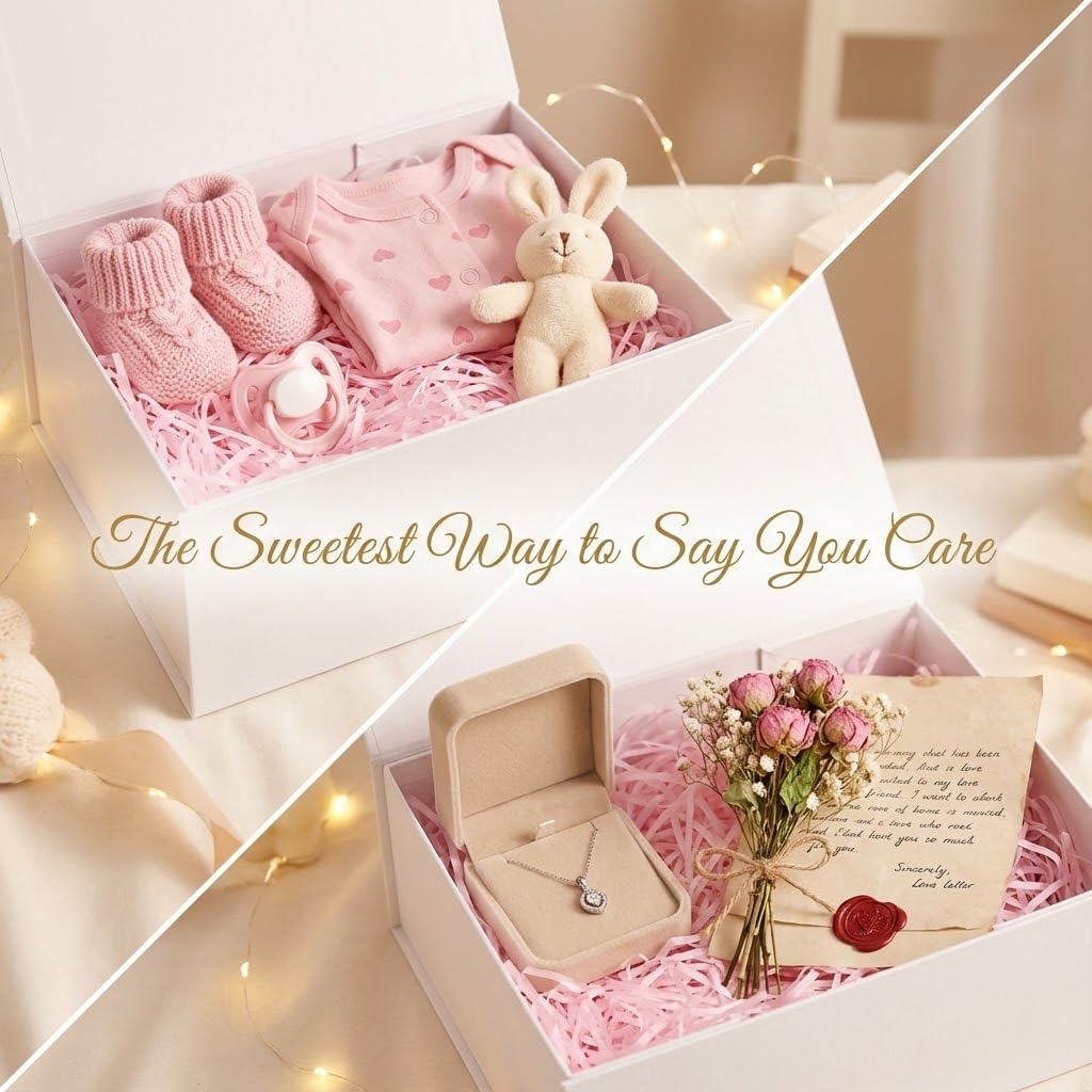 Rsgift White Gift Boxes with Lid,13.5x9x4 Inches,Magnetic Closure for Women - Wedding, Birthday, Graduation Packaging