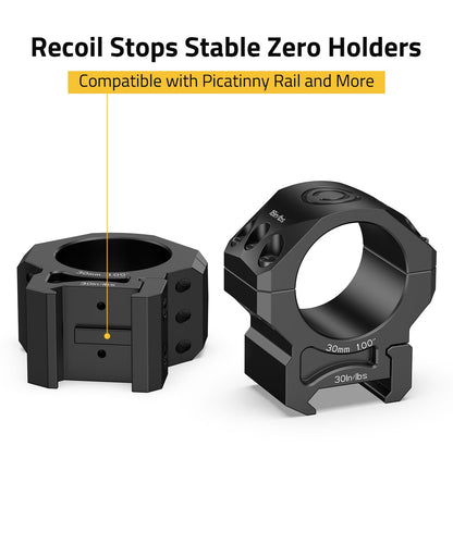 CVLIFE Precision Scope Rings Mount - 30mm Scope Rings for Picatinny Rail - 20mm Medium Profile Mount - 2 Pieces