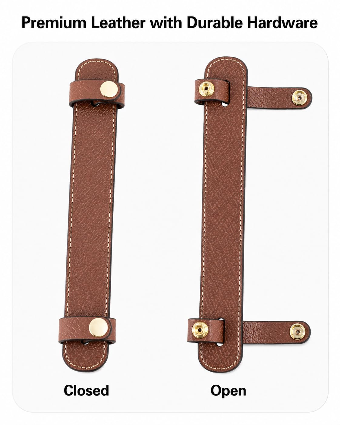 Shoulder Strap Pad Compatible with Longchamp Le Pliage Original Tote Bags – Upgraded Anti-Slip, Pressure-Relief & Wear-Protection Design, Premium Leather, Brown