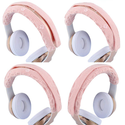 Geekria NOVA Knit Fabric Headband Cover Compatible with Beats, Bose, AKG, Sennheiser, Sony, Audio-Technica Headphones, Sweat Cover, Easy DIY Installation (Pink)