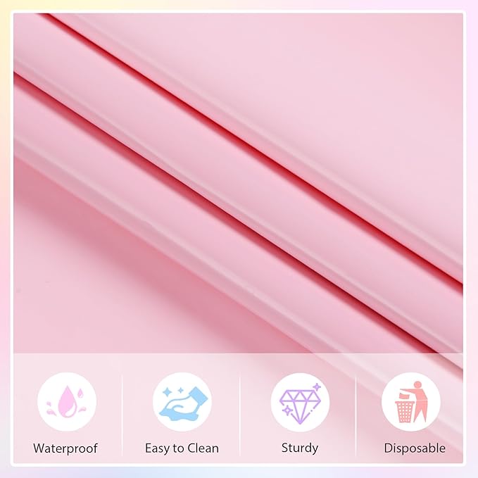 6 Packs Pastel Tablecloths Soft Color Disposable Plastic Table Cloth 54 x 108 Inch Waterproof Rectangle Table Covers for Ice Cream Party Baby Shower Wedding Baby Birthday Parties Decorations