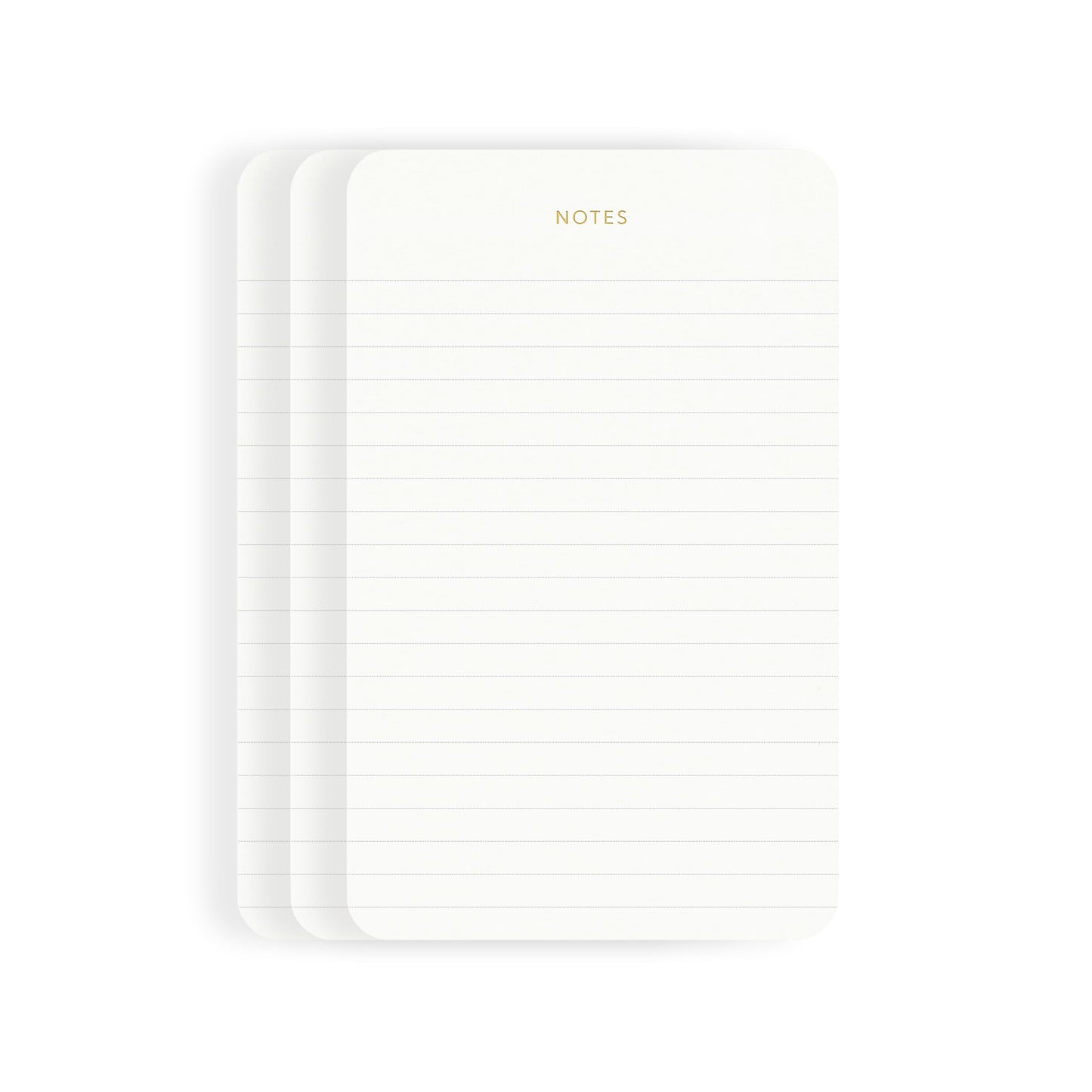 Pinesman - Elegant Desk Notepads for Professionals, Executive's Memo Pads, Minimalist, Gold Foiled, Lined Layout, 3 Pack, 225 Sheets Total (75 Each), 6.3" x 3.9”, 80 GSM, Eco-friendly, FSC™ Certified