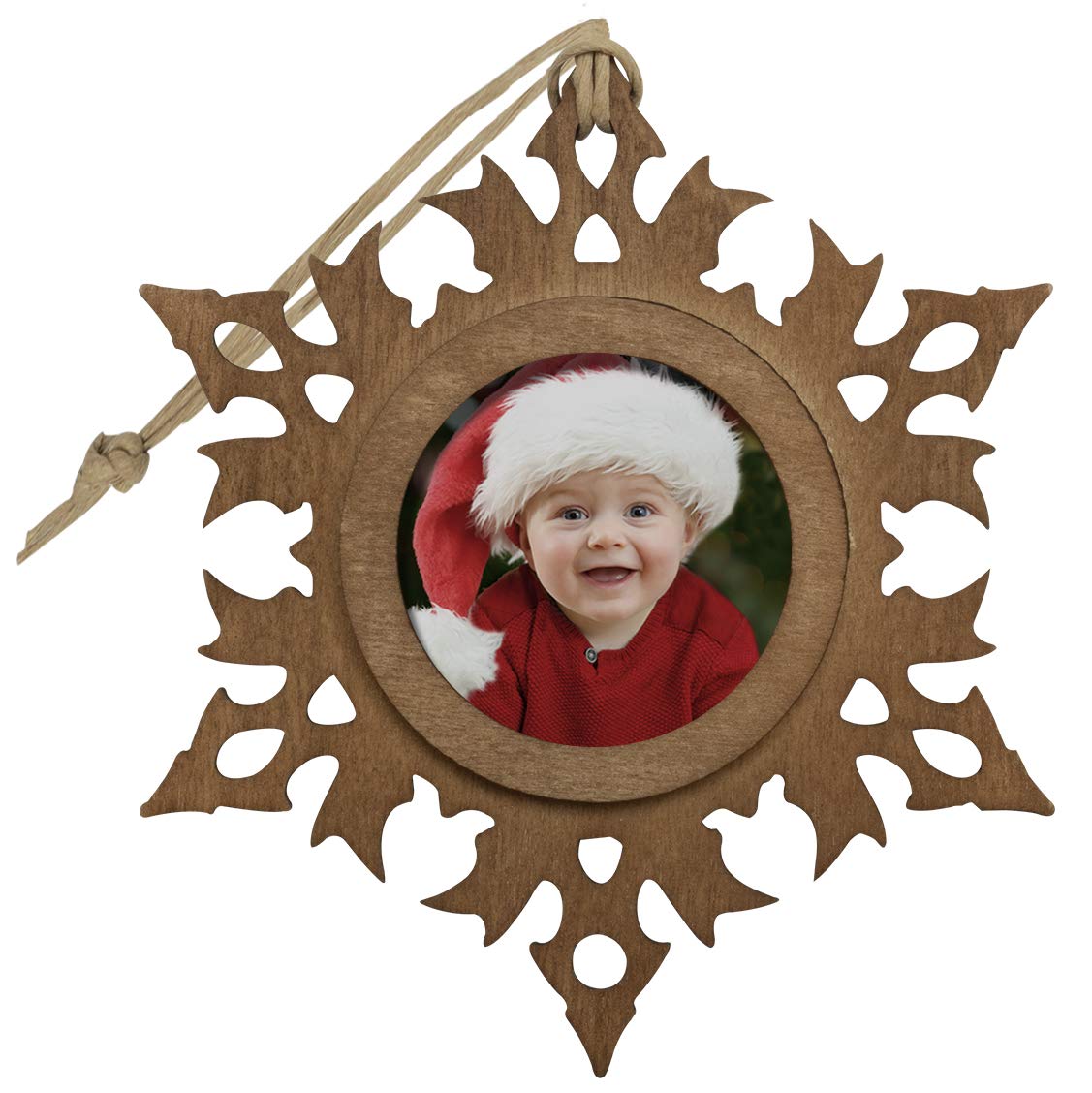 FINE PHOTO GIFTS Wood Snowflake 1.5" Photo Ornament - Pack of 50