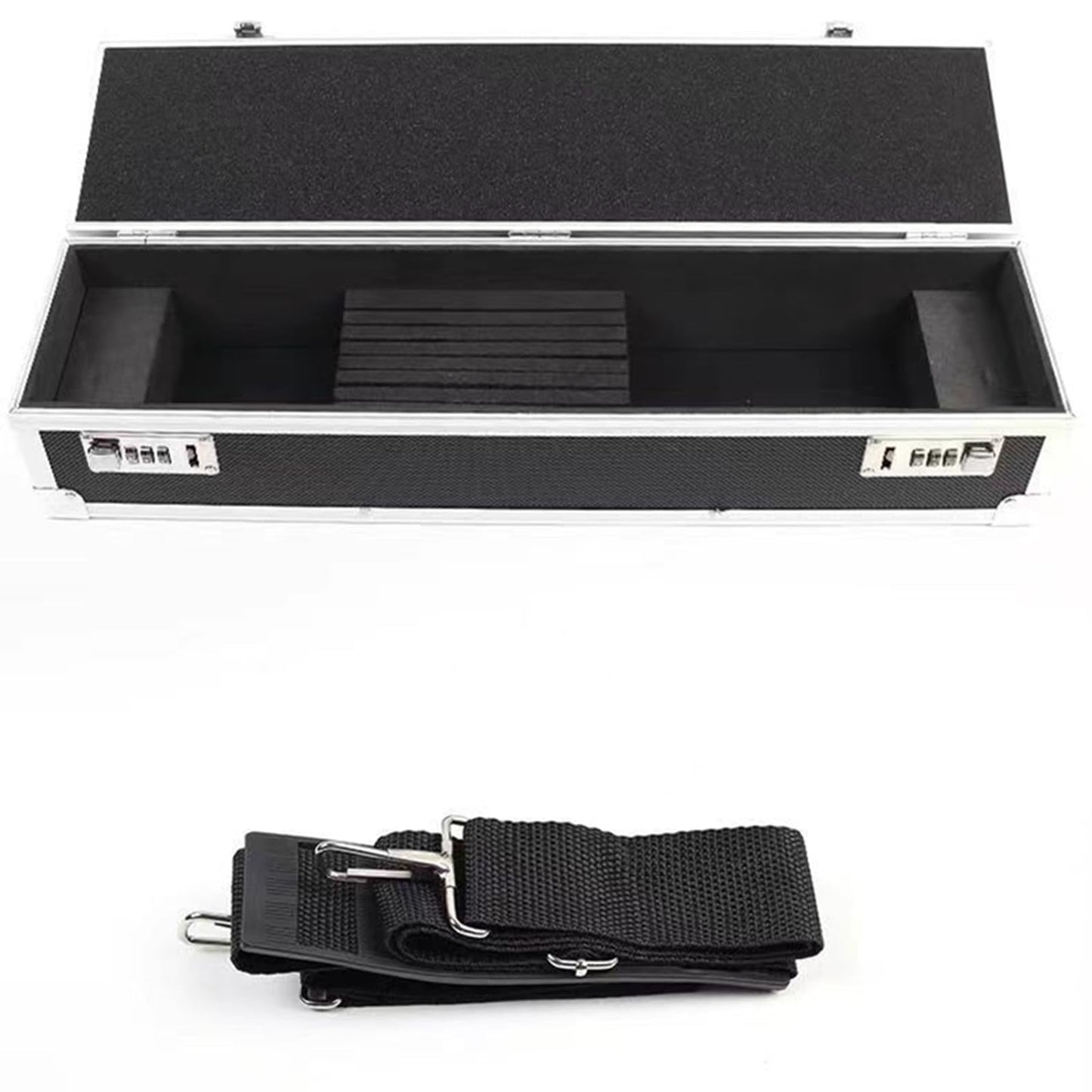 Flydoniso Chef’s Knife Case Aluminum Hard Case with Dual Combination Locks Cultery Carrier Portable Knife Organizer Block Holders Protectors With 8 Slots Can Hold Home Kitchen Knife Tools Up To 17.5”