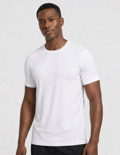 5 Pack Men’s Active Quick Dry Crew Neck T Shirts | Athletic Running Gym Workout Short Sleeve Tee Tops Bulk (Set 15, 5X-Large) Black/White