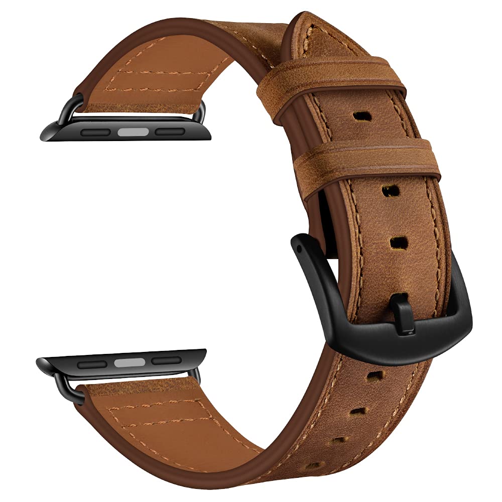 CINORS Extra Large Leather Band Compatible with Apple Watch Series 11 10 46mm Ultra 3 2 1 49mm Vintage Big XL Replacement Strap for iWatch Ultra 9 8 7 45mm Series 6 SE 5 4 3 2 1 42mm 44mm Men, XXL