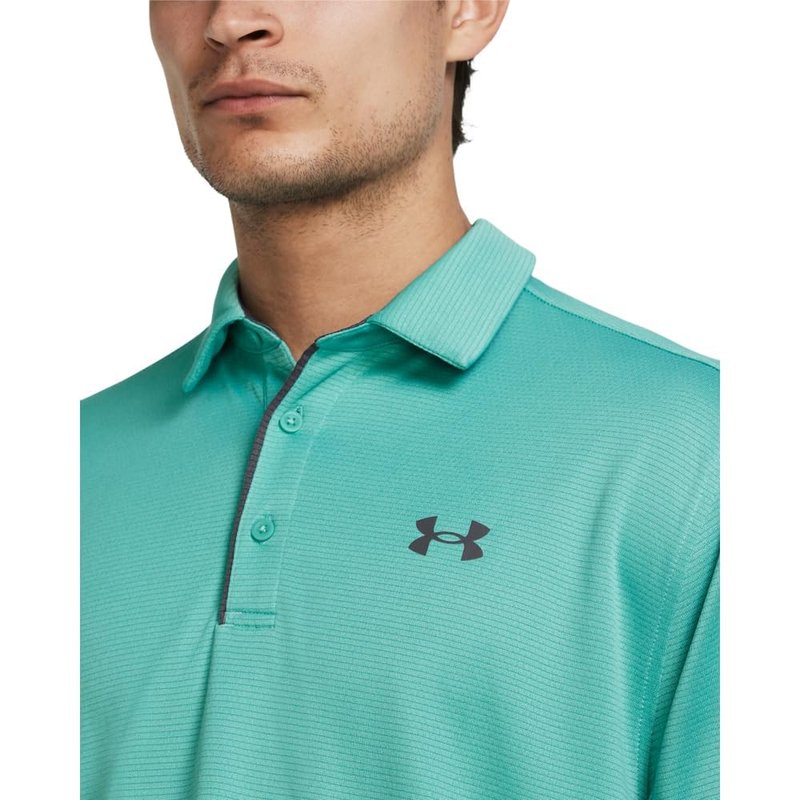 Under Armour Men's Tech Golf Polo, (957) Green Wave / / Pitch Gray, X-Small