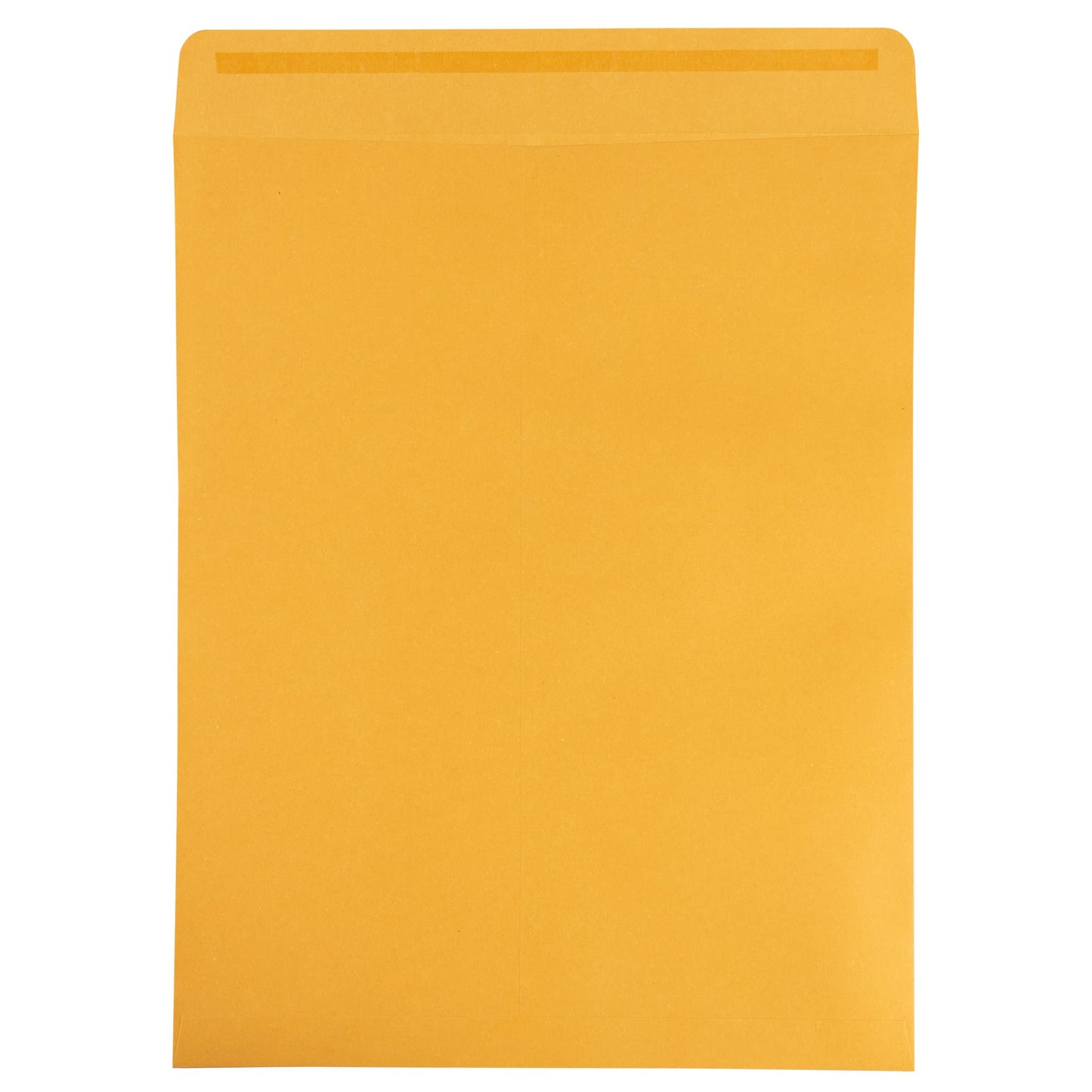 JAM PAPER 11 1/2 x 14 1/2 Open End Catalog Commercial Envelopes with Peel and Seal Closure - Brown Kraft Manila - 50/Pack