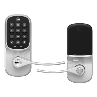 Yale Assure Lever - Keypad Lever Lock (for Doors with no deadbolt) - Keyless Entry with pin Code Unlocking and one-Touch or Auto-Locking - Black Suede