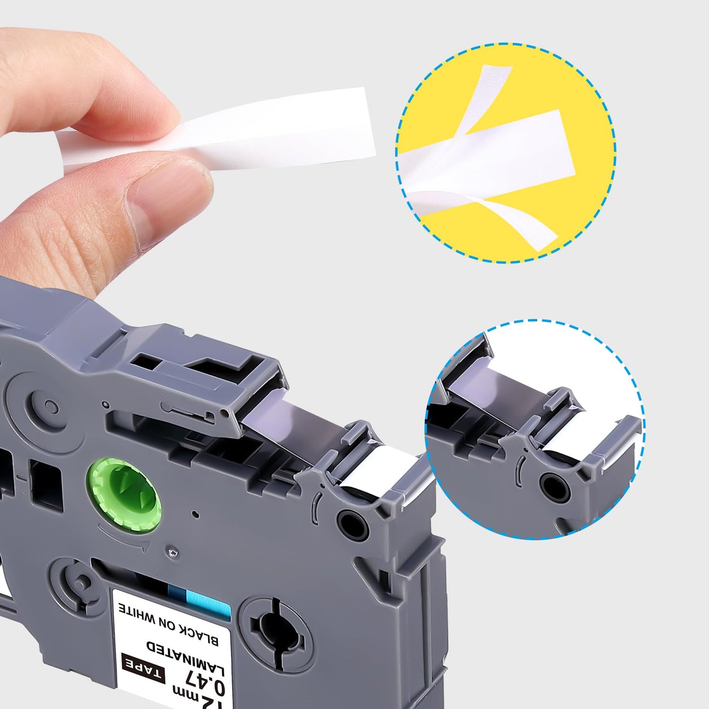 TZE-231 Compatible Label Tape Replacement for Brother TZe-231 TZ-231, Black on White, Compatible for P Touch PT-D200 PT-D210 PTH100 PT-D400, 0.47" x 26.2'(12mm x 8m), 6 Packs