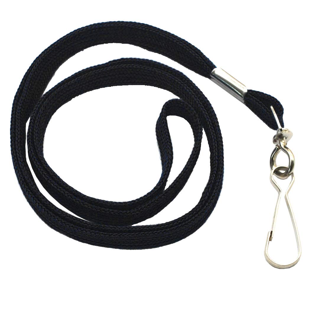 Bird Fiy Black Lanyard 100 Pack Bulk Badge Lanyards for ID Badges Neck Cruise Name Tag ID Holder