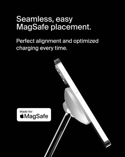 Belkin MagSafe-Compatible Charger, 3-in-1 Wireless Charging Station, Qi2-Certified 15W Wireless Charge for Apple iPhone 17 Series, Apple Watch, AirPods w/Non-Slip Base, 40W Included - Black