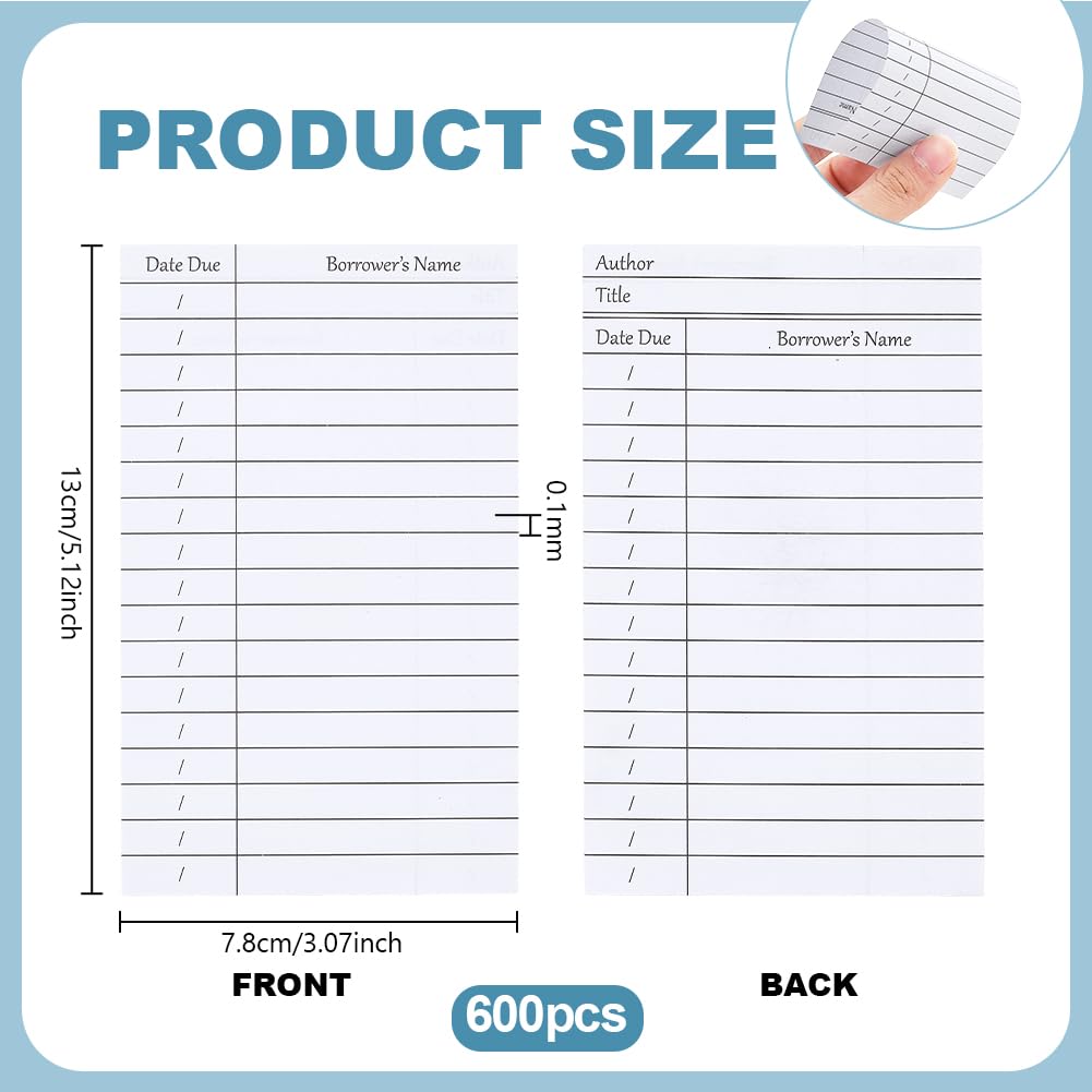 PH PandaHall 600pcs Do List Sticky Notes, 5.1x3 Inch White Schedule Sticky Notes Grid Index Cards Sticky Notes Set for Students Professionals Studying Note Taking Organization Productivity Planning