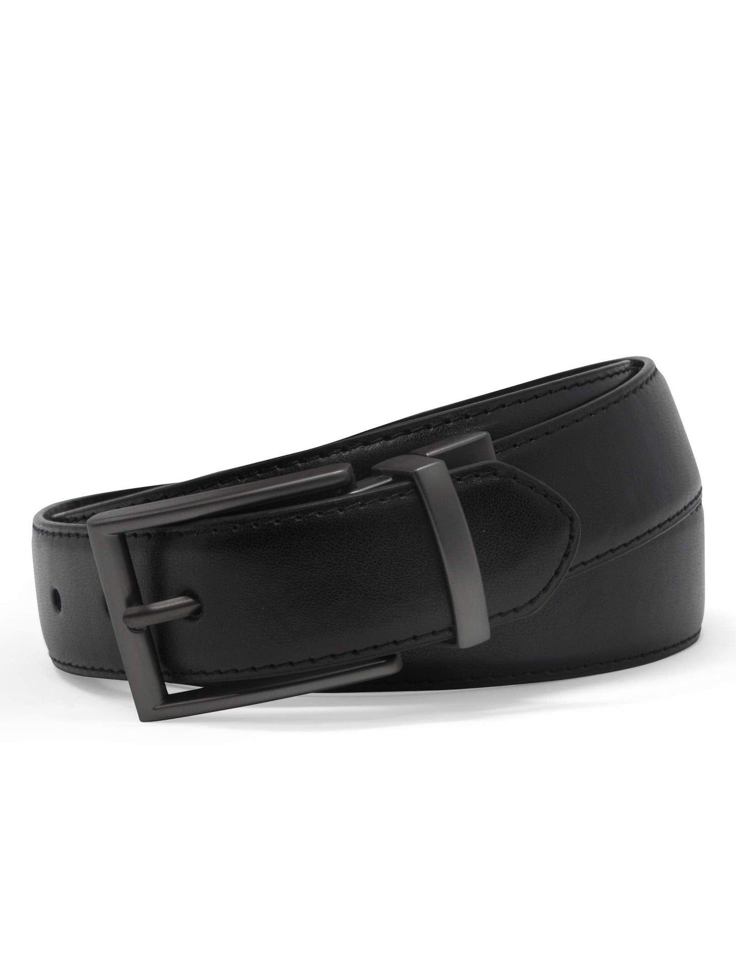 Steve Madden Reversible Men's Dress Casual Every Day Leather Belt, Black/Brown (Smooth), 44 US