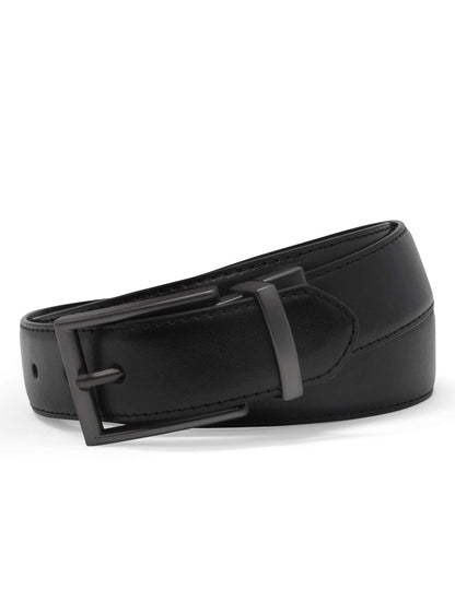 Steve Madden Reversible Men's Dress Casual Every Day Leather Belt, Black/Brown (Smooth), 44 US