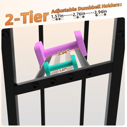 4 Tier Home Gym Storage Rack with Wheels, Yoga Mat Rack Small Dumbbell Weight Rack, Multi-Functional Wood Metal Gym Equipment Storage Rack Workout Cart for Women Kettlebell Fitness Organizer