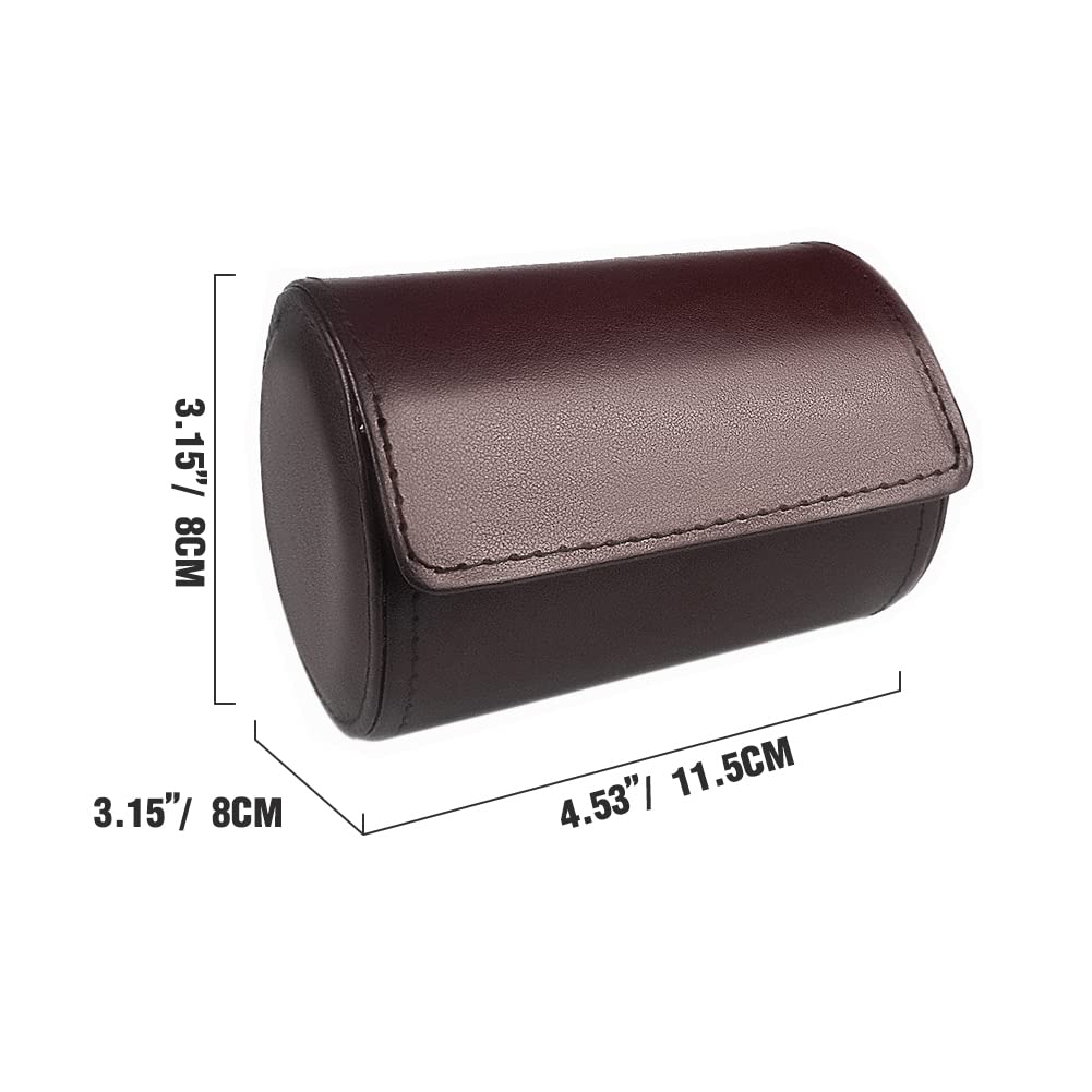 WAJJ Necktie Travel Case, Tie Anti-Wrinkle Organizer Box (Brown)