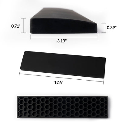 Silicone Wrist Rest for Keychron K10 Pro / K10 Max/ K10 HE / Q6 / Q6 Pro / Q6 Max / Q6 HE / V6 / V6 Max, 17.6" Non-Slip Palm Rest, 100% Full-Sized Mechanical Keyboards Support with Typing Pain Relief