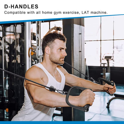 BeneLabel D Handle Cable Attachment, Cable Machine Handles, Non-Slip and Comfortable, Solid Aluminum Alloy Grip, Gym Handles for Cables