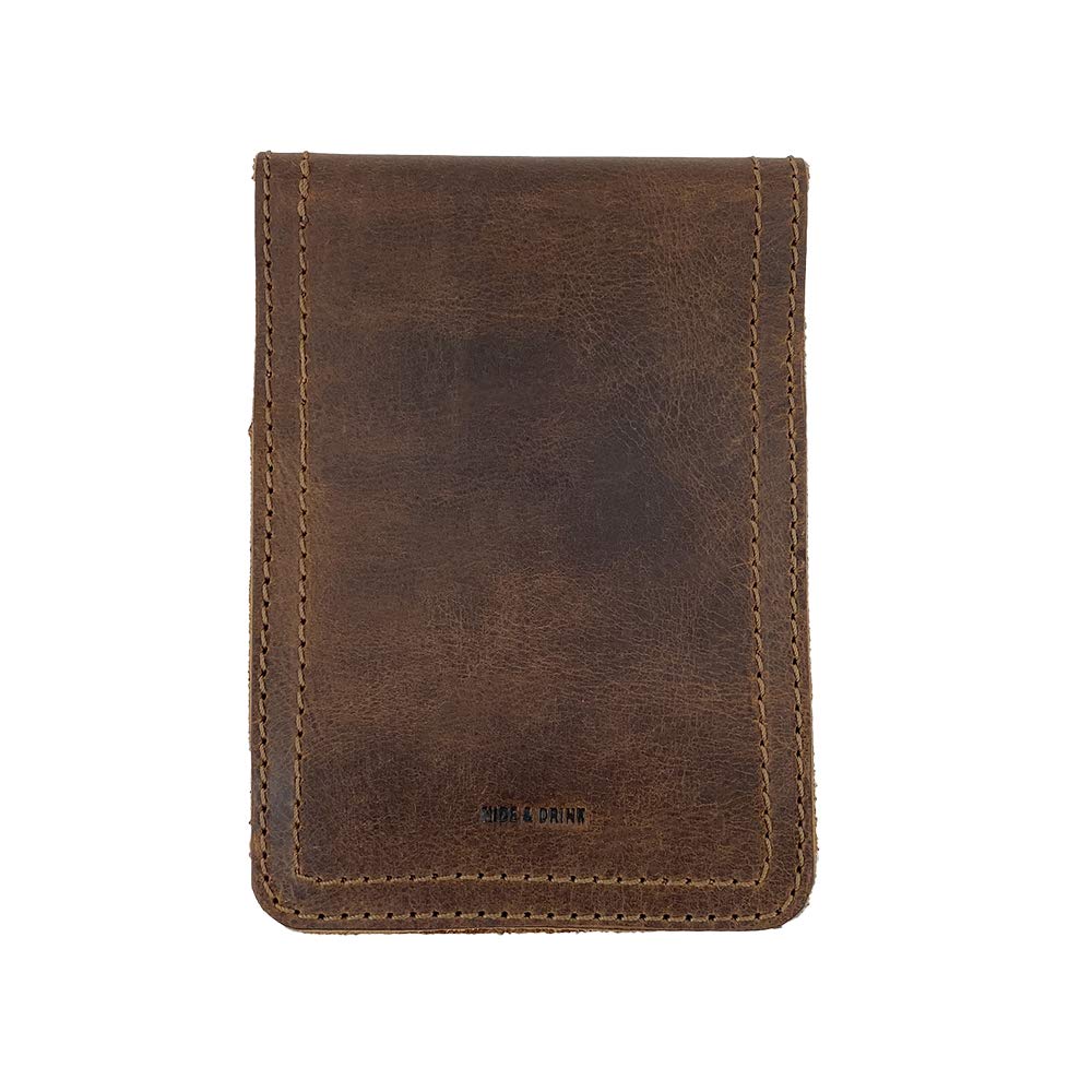 Hide & Drink, Journal Cover for Hard Cover Moleskine Pocket Size (3.5 x 5.5 in.) Classic Notebook (Notebook NOT Included), Full Grain Leather, Handmade, Bourbon Brown