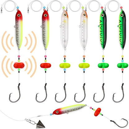 Dovesun Catfish Float Rigs with Rattles - Santee Rig, 6/0 Hook * 6PCS